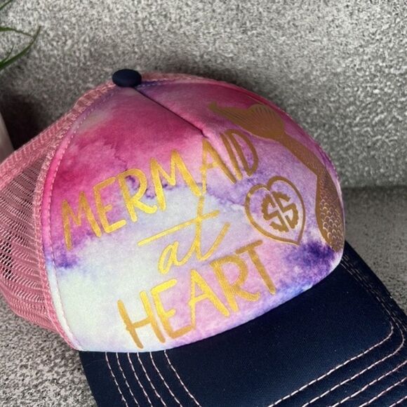 Simply Southern Mermaid At Heart Tie Dye Hat Snapback Beach - Picture 2 of 6